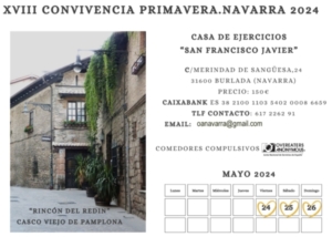 cartel convivencia primavera 2024 OA Pamplona Navarra